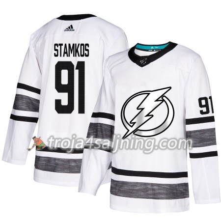 Tampa Bay Lightning tröja Steven Stamkos 91 Vit 2019 All-Star Adidas Authentic - NHL Tröjor Herr